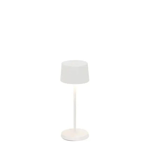 The Olivia Pro Micro is a compact, rechargeable table lamp perfect for flexible lighting anywhere. Features touch dimming, color temperature adjustment, and memory function. Ideal for spaces without outlets or outdoor entertaining.