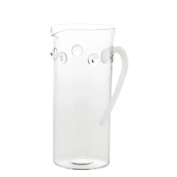 The Patéa Tall Carafe combines striking blue colored glass with practical functionality. Thermal shock resistant and dishwasher safe, this 59oz carafe is perfect for everyday use or special occasions.