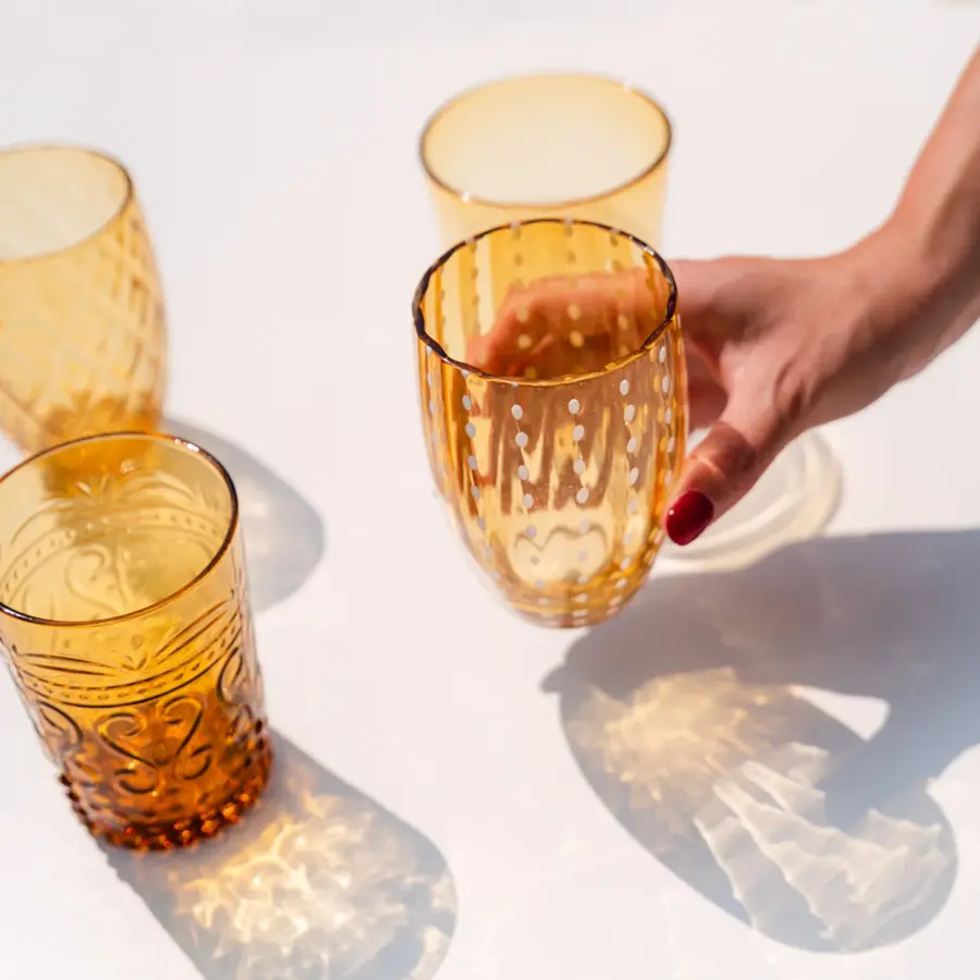 Perle Apple Green Glass Tumbler Set - Image 7