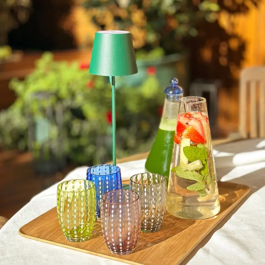 Perle Apple Green Glass Tumbler Set - Image 10
