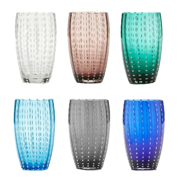 Perle Beverage Glass Set - Assorted Colors (Set of 6) - Image 2