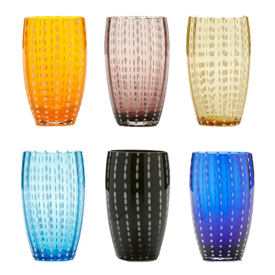 Perle Beverage Glass Set - Assorted Colors (Set of 6) - Image 4