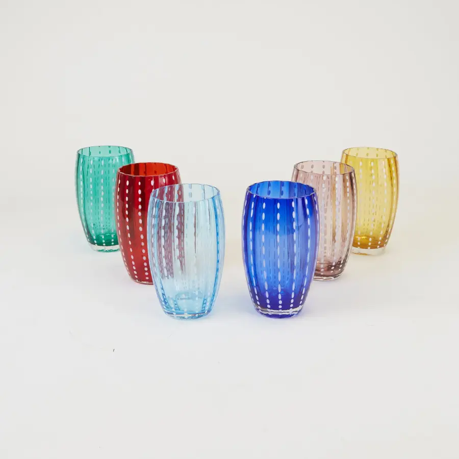 Perle Beverage Glass Set - Assorted Colors (Set of 6) - Image 5