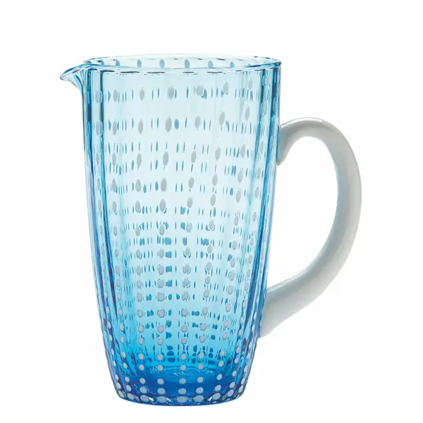 Perle Aquamarine Glass Carafe - Image 6