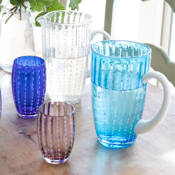 Perle Aquamarine Glass Carafe - Image 8