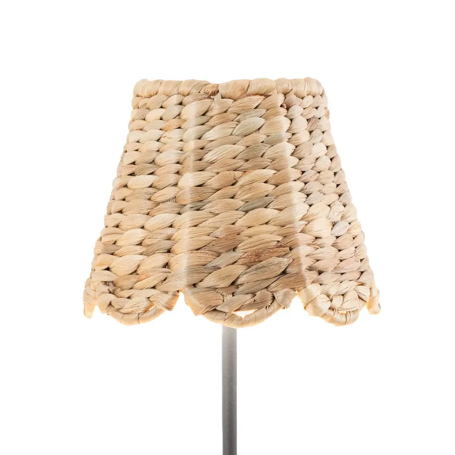 Scalloped Water Hyacinth Woven Lampshade - Image 2