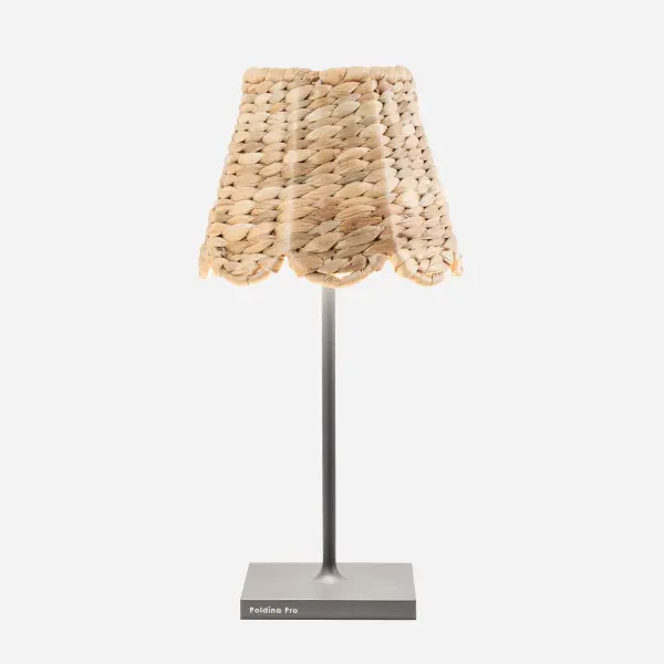 Scalloped Water Hyacinth Woven Lampshade - Image 3