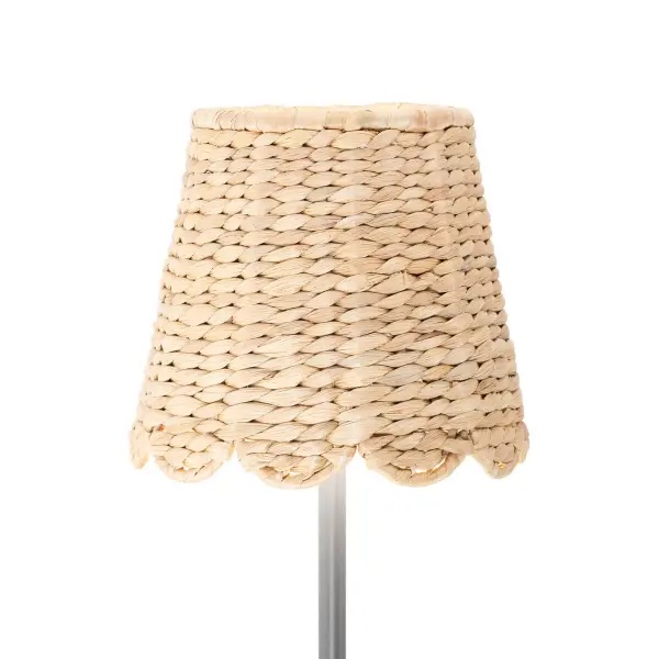 Scalloped Water Hyacinth Woven Lampshade - Image 8