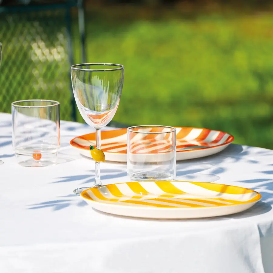 Teca Frutta Goblet with Orange Accent - Image 3
