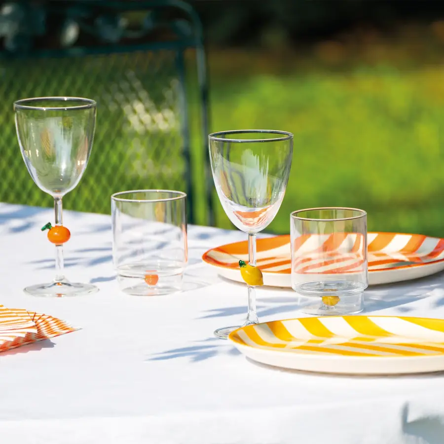 Teca Frutta Goblet with Orange Accent - Image 8