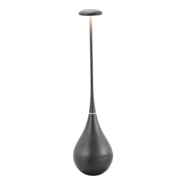 Dondolina is a portable, rechargeable table lamp designed for those who love a pop, playful, and unconventional design. Its slender shape ends in a rounded base that allows the lamp to tilt and always return to an upright position — a dynamic effect that’s both functional and fun. Made of painted die-cast aluminum with a polycarbonate diffuser, it’s perfect for both indoor and outdoor use (IP65). The touch control on the top lets you turn the lamp on and off, adjust brightness through four levels, and choose the light color temperature (2200K, 2700K, 3000K, 4000K). Equipped with a rechargeable and replaceable lithium battery, it provides up to 9 hours of light at full power, and fully recharges in 2–3 hours on the included contact charging base. Available in five finishes (white, black, red, bronze, matte gold), Dondolina is a cordless lamp that brings together style, innovation, and motion to brighten up any space with personality. Dondolina also features RF capabilities, allowing it to be controlled, locked and adjusted from afar. (Remote control sold separately.) Dondolina has been awarded the prestigious iF DESIGN AWARD 2026, recognizing its originality and distinctive design language.