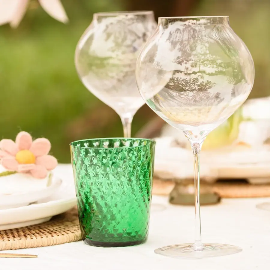 Veneziano Green Glass Tumbler Set - Image 8