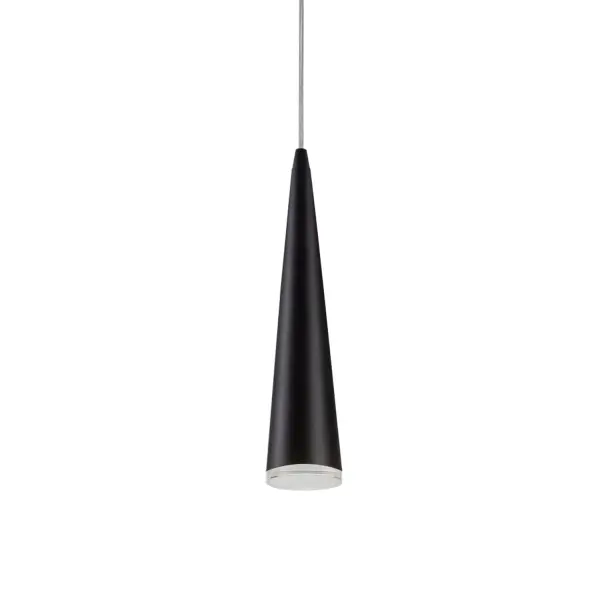 The Mina 12-inch pendant combines contemporary design with energy-efficient LED technology. Its conical shape and clear acrylic diffuser provide clean, modern illumination perfect for smaller spaces and task lighting.