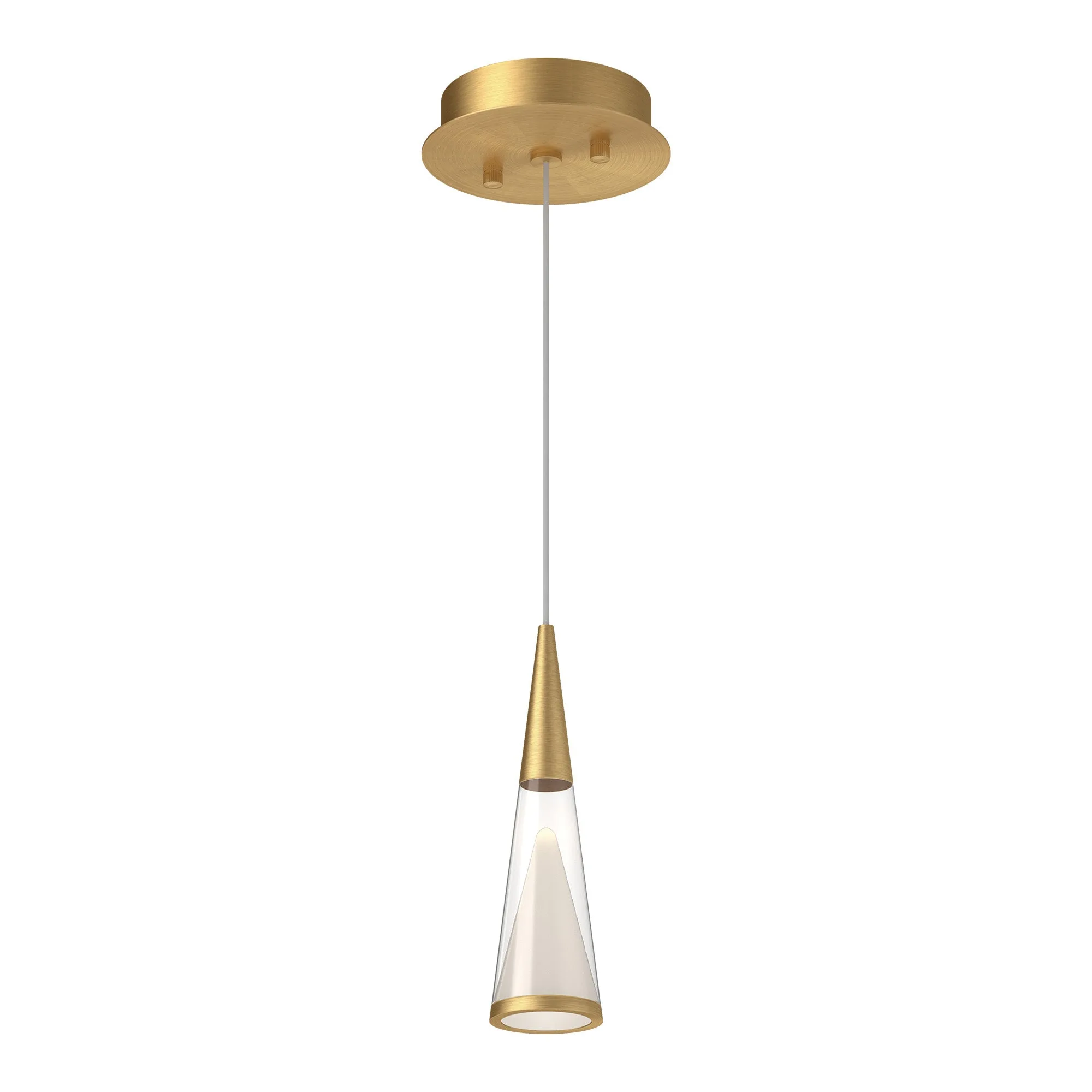 Malabar LED Mini Pendant in Brushed Gold