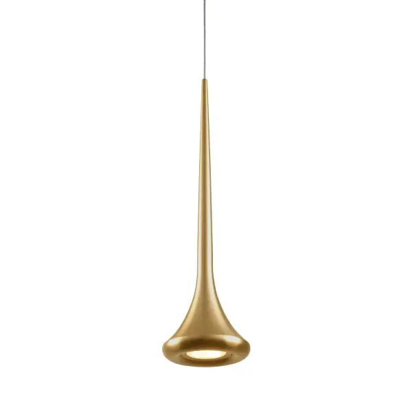 The Bach 5-inch pendant delivers contemporary elegance with its slender trumpet shape and integrated warm LED. Perfect for task lighting or clustered installations, this compact fixture features adjustable height and dimmable functionality.