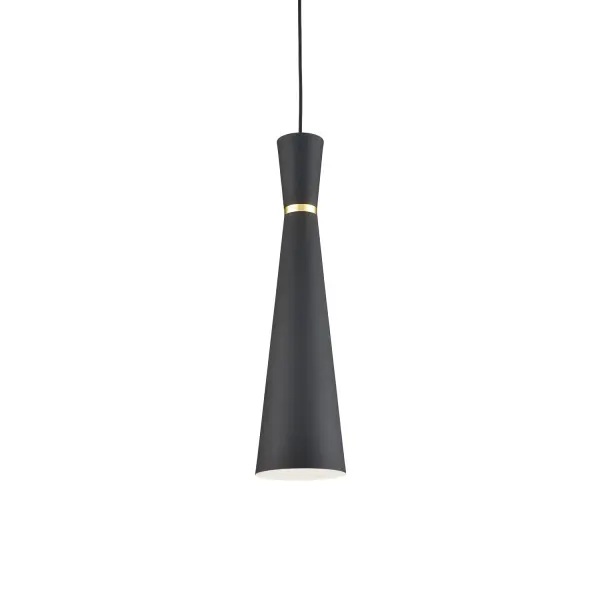 The Vanderbilt pendant combines clean contemporary design with sophisticated gold detailing. Its compact 6-inch conical shade makes it perfect for kitchen islands, breakfast nooks, or clustered installations.