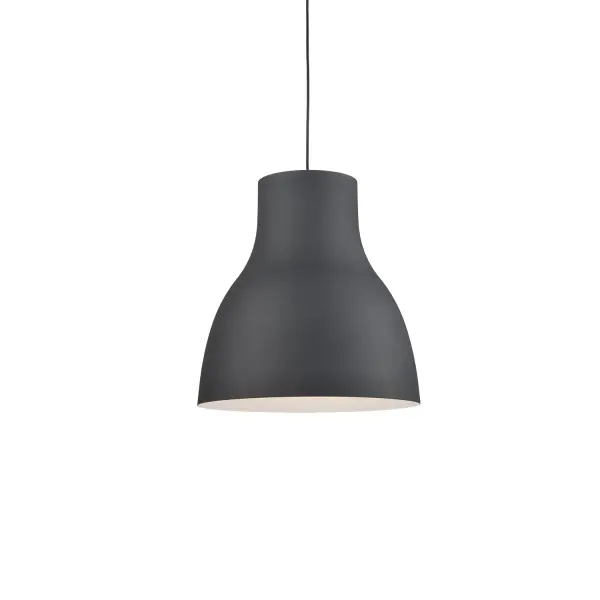 The Cradle pendant delivers contemporary style with its tapered aluminum shade and powder-coated black exterior. The matte white interior maximizes light output while the cloth cable adds a refined touch. Perfect for modern kitchens and dining spaces.
