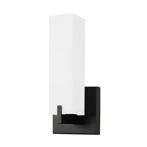 The Stratford wall sconce combines modern design with practical LED technology. Its square white opal glass shade and chrome finish create a clean, contemporary look perfect for bathrooms and hallways.