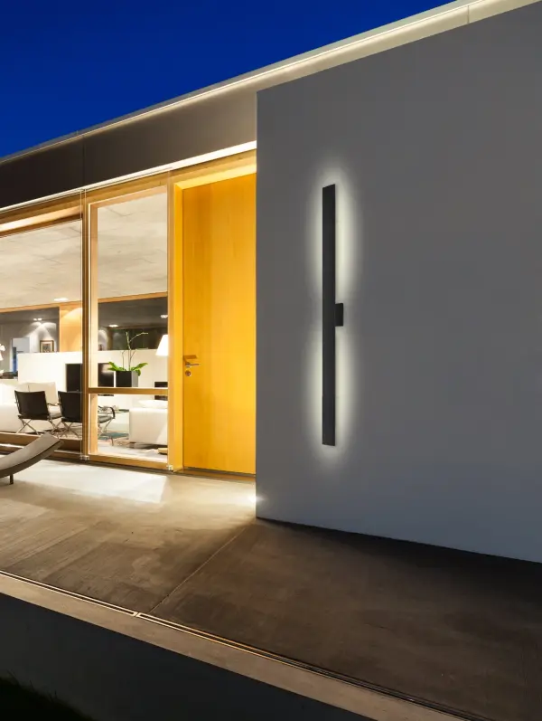 The Vesta delivers timeless modern simplicity with a 50-inch linear aluminum beam that creates dramatic pools of light. Concealed integrated LEDs and dual mounting options make it perfect for contemporary spaces indoors or out. - alternate view