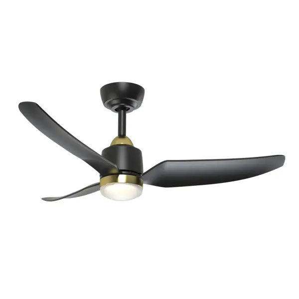 The Hugo 42-inch ceiling fan combines sleek three-blade design with smart technology, offering six speeds, reversible operation, and optional dimmable light kit with 5 color temperature settings for ultimate control.