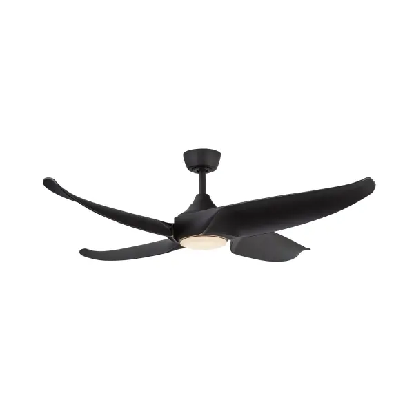 The Coronado combines sleek contemporary design with industrial accents in a 56-inch smart ceiling fan. Features app and remote control, six speeds, reverse function, dimmable LED light, and sloped ceiling adaptability.