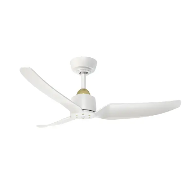The Hugo combines sleek modern design with smart technology, featuring a striking brushed gold and matte black finish. With 6 speeds, reversible operation, and Smart by Bond app control, it delivers year-round comfort and style.