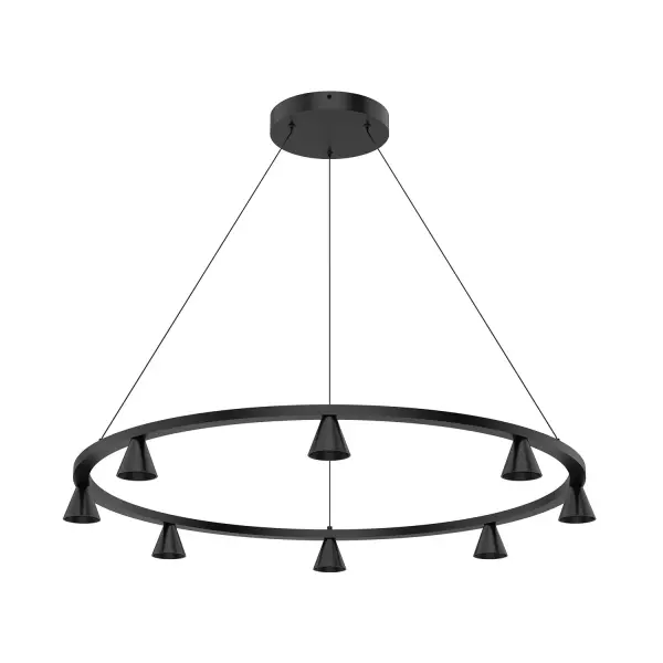 Dune LED Linear Chandelier in Black