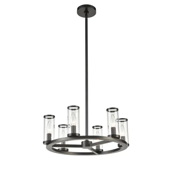 Revolve 19-Inch Chandelier in Polished Nickel with Clear Glass - Image 5
