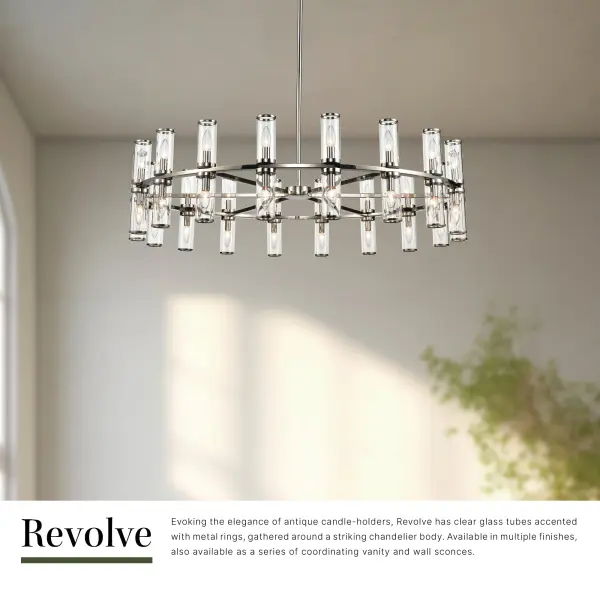 Revolve 48-Inch Chandelier in Urban Bronze with Clear Glass - Image 8