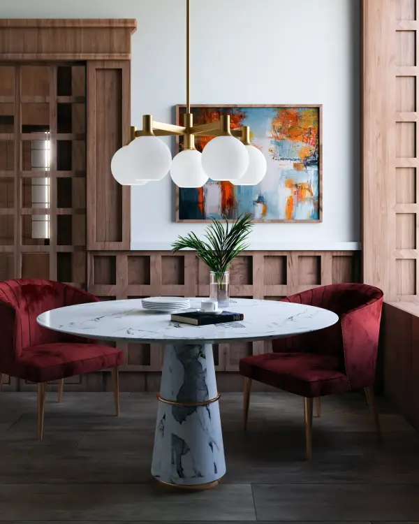 The Castilla chandelier combines timeless design with versatile styling. Its matte black finish and clear glass shades create a sophisticated look that transitions seamlessly from fresh farmhouse to eclectic interiors. - alternate view