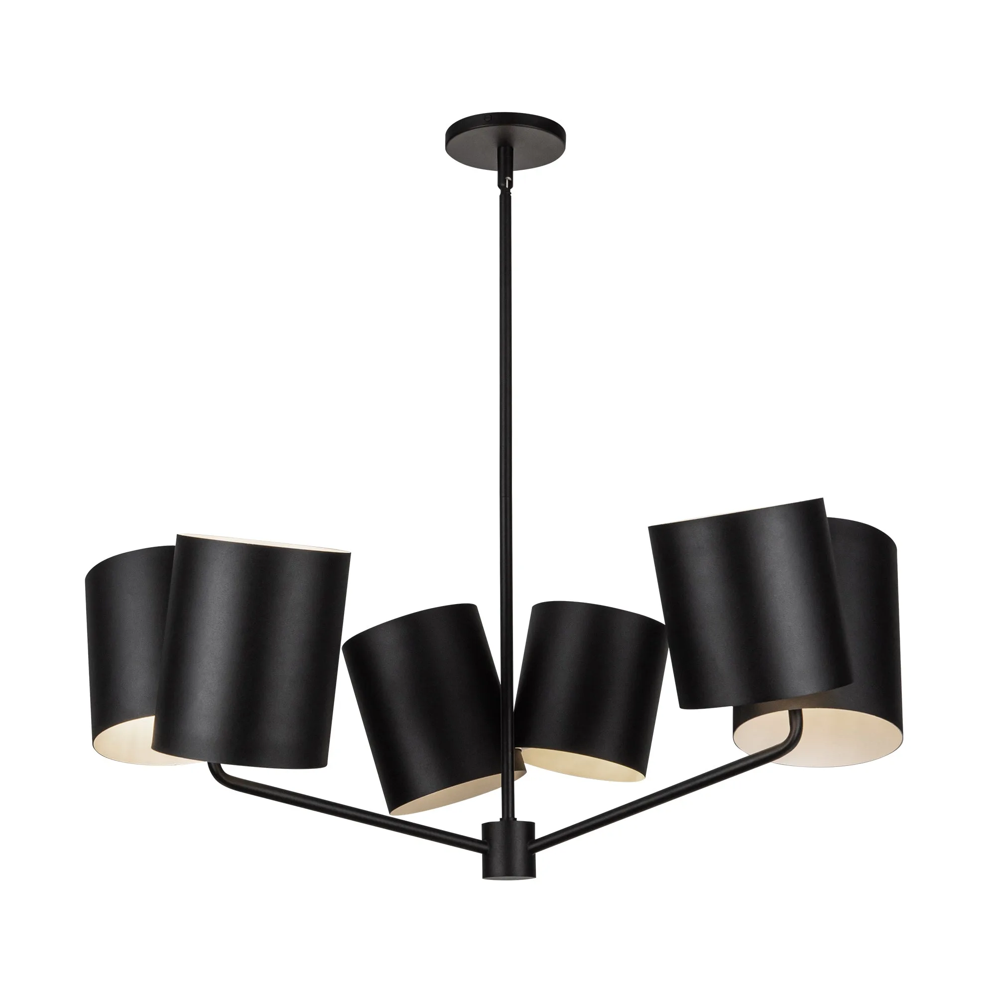 Keiko Six Light Chandelier in Black
