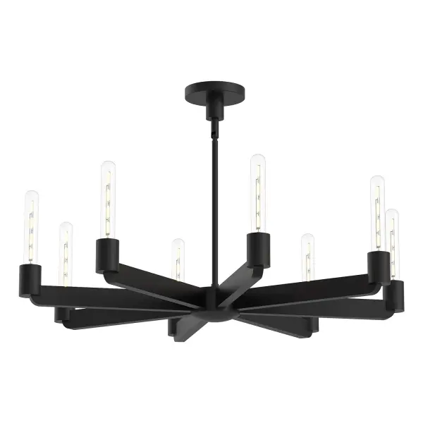 The Claire Chandelier masterfully blends minimalist Bauhaus design with Art Deco sophistication. Its 32-inch scale and forged metal arms create a striking focal point that works across multiple design styles while maintaining timeless appeal.