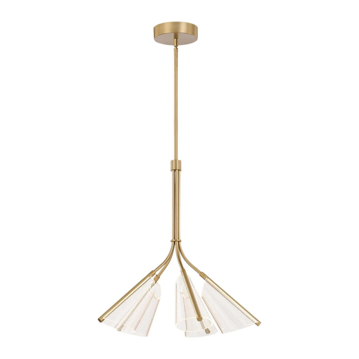 Mulberry LED Chandelier in Brushed Gold
