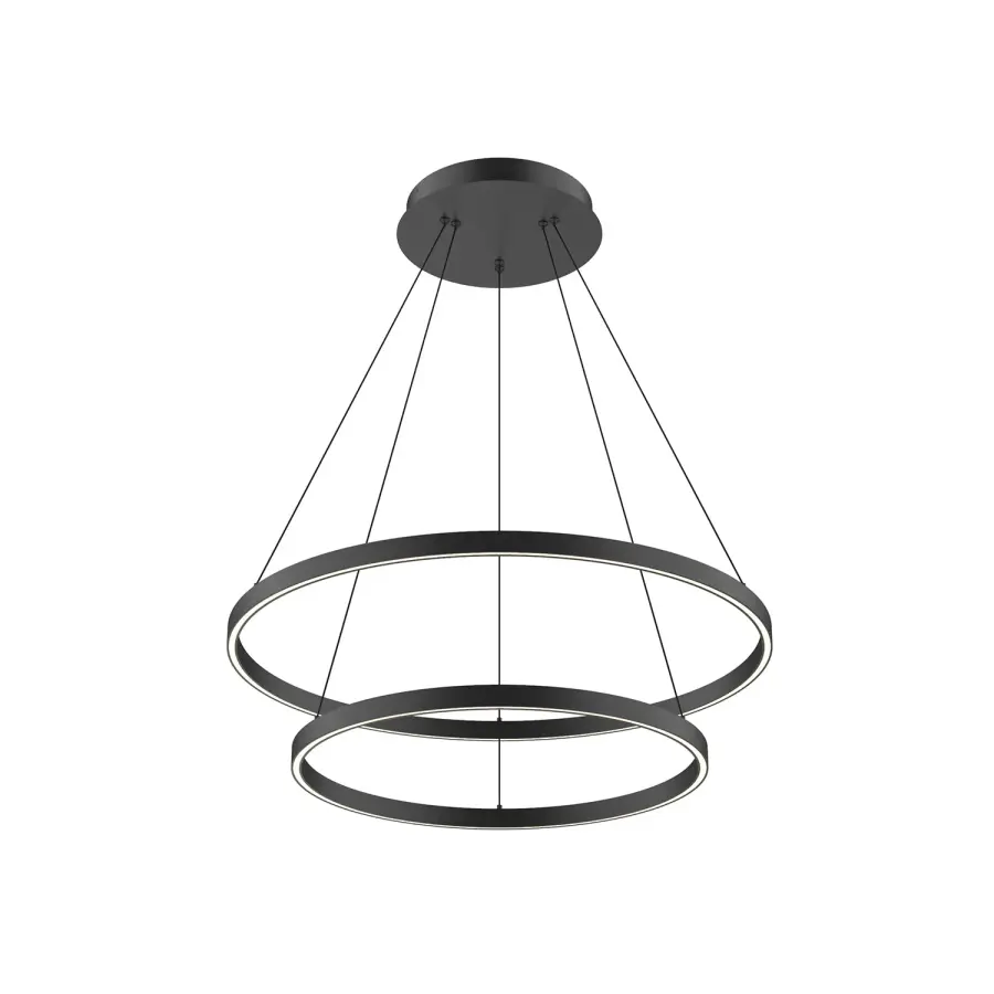 Cerchio LED Chandelier in Black