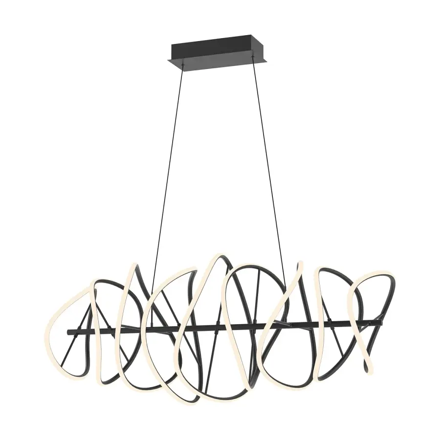 Collide LED Linear Chandelier in Black