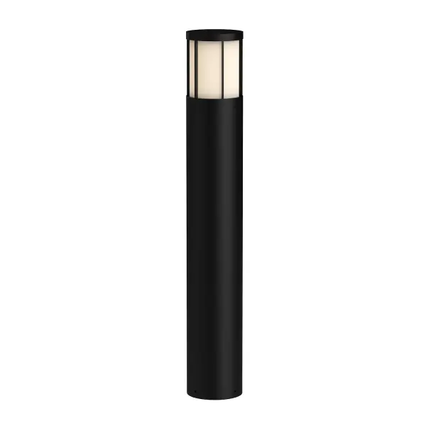 The Alden 41-inch bollard combines architectural design with powerful LED technology, delivering 360-degree illumination through a frosted diffuser. Its die-cast aluminum construction ensures durability for walkways and paths.
