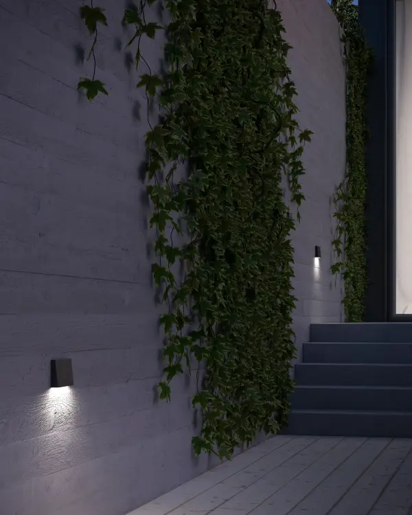 The Roto step light combines decorative geometric forms with functional downlighting. Its architectural lines and contemporary styling make it ideal for both residential and commercial outdoor applications. - alternate view