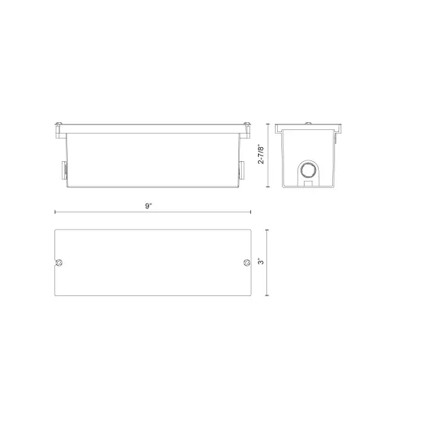 Die-cast wet location back box designed for the ER72410 fixture. Provides secure mounting and weather protection for indoor and outdoor applications with easy installation. - alternate view