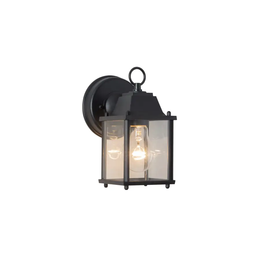 Grove One Light Outdoor Wall Sconce in Black