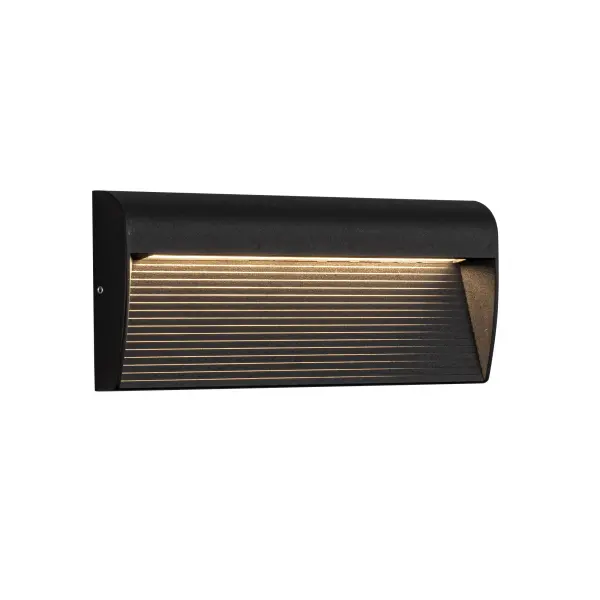 The Casa 12" wall light delivers minimalist elegance with its vanishingly thin profile and geometric design. Integrated LED provides warm 3000K downlighting ideal for pathways, entries, and architectural accents both indoors and out. - alternate view