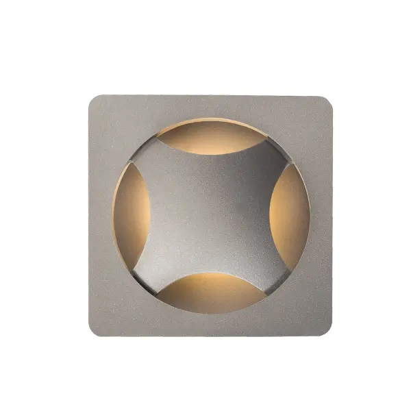 The Etna wall sconce features a unique curved design that creates ambient lighting while adding contemporary architectural interest. Integrated LED technology with warm 3000K output makes it ideal for safety lighting and modern aesthetics.