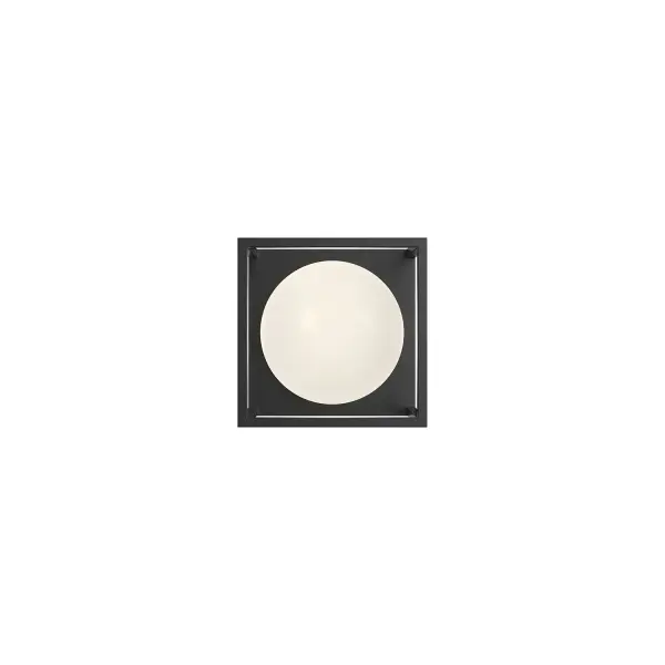 The Amelia Wall Sconce brings 1920s architectural glamour to your exterior or interior walls with striking geometric design, rich black metallic finish, and elegant opal glass accents. Perfect for adding vintage sophistication.