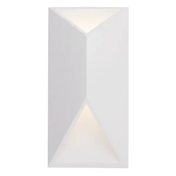 The Indio wall sconce delivers stunning minimalist design with powerful integrated LED lighting. Its aluminum construction and geometric form create dramatic up/down lighting effects perfect for modern exteriors.