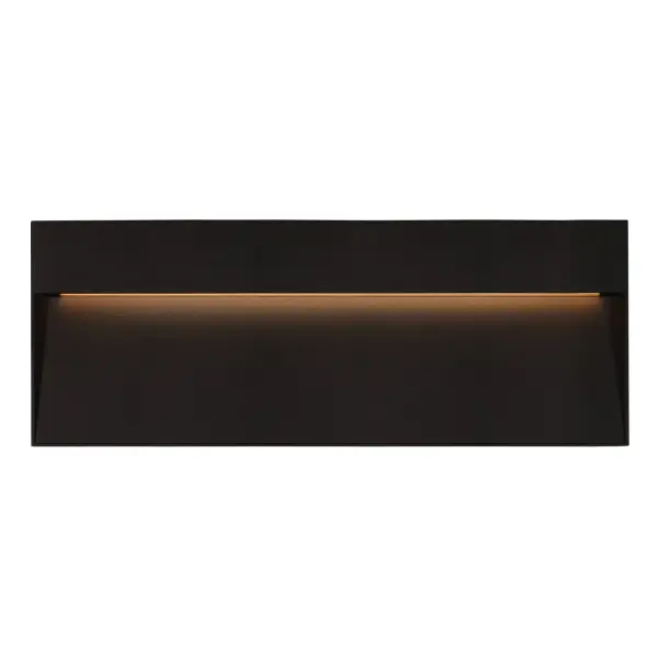 This family of exterior wall-mounted fixtures is available in a variety of geometric forms: circle, square, and two different rectilinear configurations. Light is directed downward from a recess, and the incline allows the glow to radiate gradually. Vanishingly thin and ideal for egress, courtesy, and grace lighting. Integrated LED with 3000K Warm White Color Temperature Designed for any indoor or outdoor usage Modern, Contemporary Style with Decorative Details Installation hardware included Easy assembly instructions included in box Dimmable, see specs for detail
