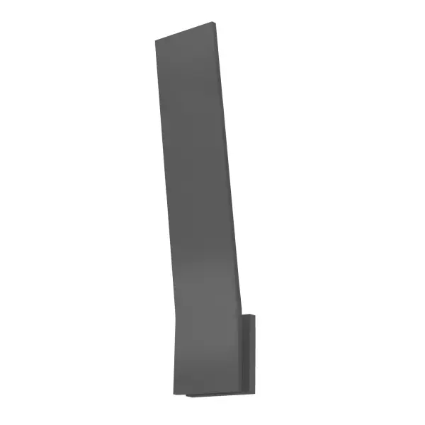 The Nevis 24" wall sconce delivers contemporary sophistication with its bent aluminum rectangle design and concealed LED lighting. Perfect for modern exteriors, it creates dramatic illumination while withstanding outdoor elements.