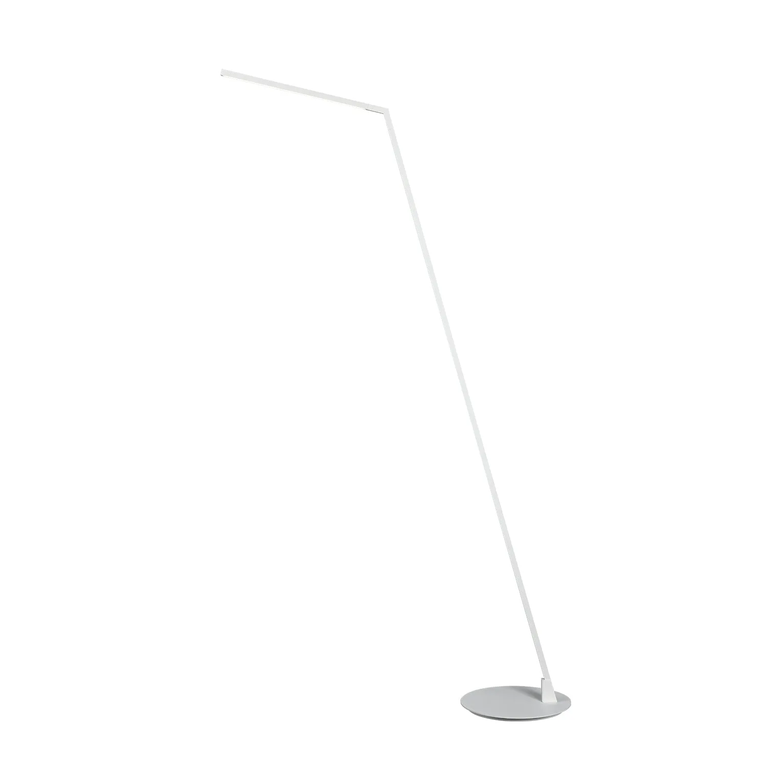 Miter LED Floor Lamp in Brushed Nickel
