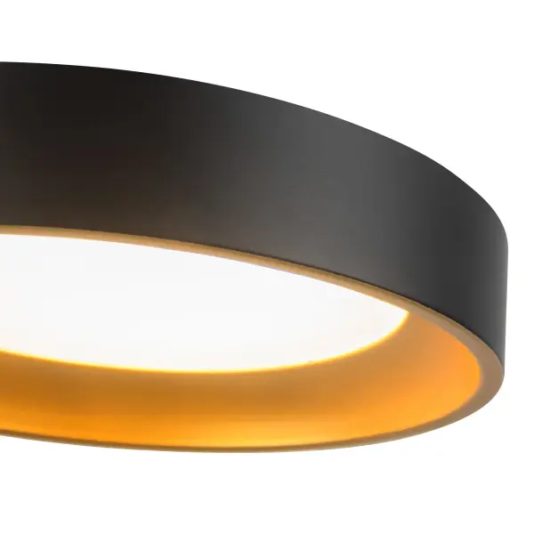 The Nix 7-inch Flush Mount delivers modern sophistication with its ultra-slim profile and mixed metal Black/Gold finish. Integrated LED technology with selectable color temperature (2700K-5000K) provides versatile lighting control for any mood or task. - alternate view