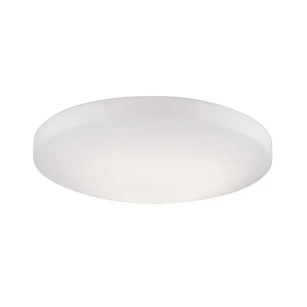 The Trafalgar offers minimalist design with practical versatility through its 5 selectable color temperatures. The white dome glass and powder-coated canopy create a clean aesthetic perfect for modern spaces.