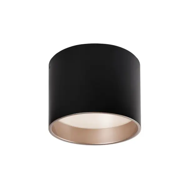 The Mousinni flush mount combines modern aesthetics with practical functionality. Its two-tone design features matte black exterior with champagne gold interior, creating visual interest while the white acrylic diffuser provides soft, even illumination.