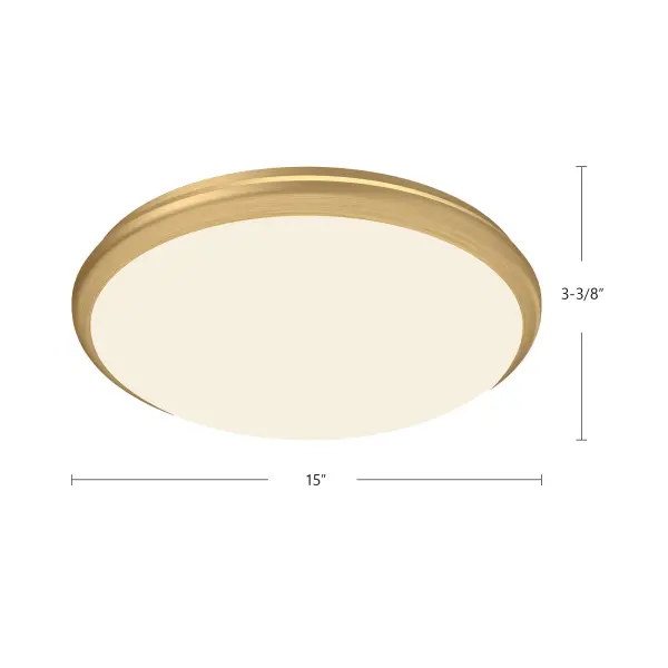 Malta 15" LED Flush Mount in Brushed Nickel - Image 18